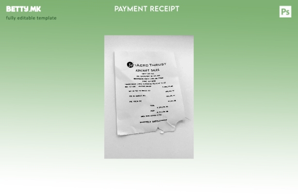 Модерен стил на USA Aerothrust Holdings шаблон за потврда за плаќање